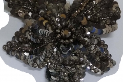 Black Sequins Beads Motif